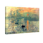 New ListingCanvas Print Monet Painting Repro Home Decor Wall Art Sunrise Orange Framed