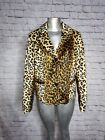 Vintage Velvet Leopard Blazer Lined Jacket Size 10