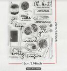Knit Crochet Knitting clear stamps texture card clay scrapbook FAST Free Ship