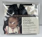 JJ Cole Black Quilted Reversible Faux Shearling Baby Car Strap Covers NEW