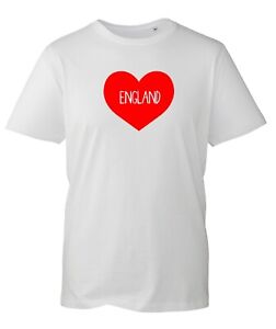 England t shirt I love England Red Heart Football Rugby Cricket fan Gift B&W