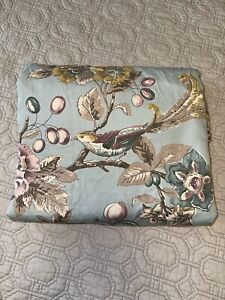 New ListingPottery Barn Queen/Full Jamie Floral Duvet Cover Violet Teal Brown Taupe  Birds