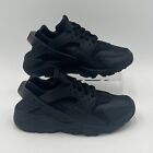 Womens Sz 7 Nike Air Huarache Running Shoes Sneakers Triple Black DH4439 001 NEW