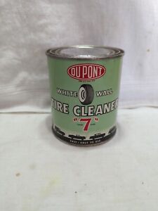 Vintage DUPONT 1950s WHITEWALL TIRE CLEANER Service Garage FULL METAL CAN Ford??