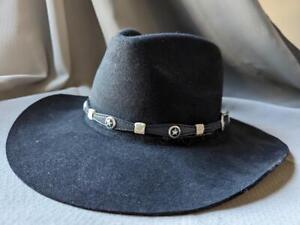 vintage USA made RESISTOL cowboy hat HONDO western 7-3/8 black XX wool