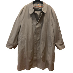 48R Silver Cloud BRITISH Overcoat Trench Coat Men’s  New Vintage zip Lined khaki
