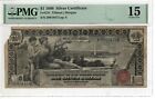 1896 $1 Silver Certificate Educational Note PMG 15 - Corner Missing