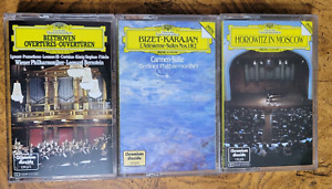 Classical Cassette Lot 3 Tapes DG W. German CrO2  Beethoven Bizet Karajan Chopin