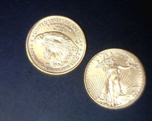 New Listing2022 $5 1/10th American Gold Eagles (2 coins)