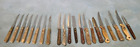 Vintage Antique Kitchen Knives Wooden Handles Japan USA Taiwan Lot of 21