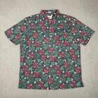 Reyn Spooner Shirt Mens Medium Floral Popover Hawaiian Button Down Casual Preppy