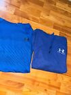 Under Armour XL Hoodie Lot Blue Short Sleeve And Long Sleeve EUC