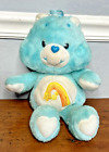 Care Bears Wish Bear Blue Stuffed Plush Bear Kenner 1983 Vintage 13 Inch 80s Toy