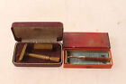 Antique Gem Micromatic Brass Safety Razor In Case & Christy Enders In Case