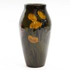 Antique 1902 Rookwood Art Pottery Yellow Flowers Brown Ombré Signed 8