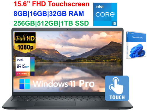 2024 Dell Inspiron 15 Laptop FHD Touch Intel i5 Upto 32GB RAM&1TB SSD Win 11 Pro