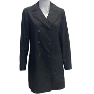 Gap Women’s Vintage Black Trench Pea Coat Coat Small Double Breasted