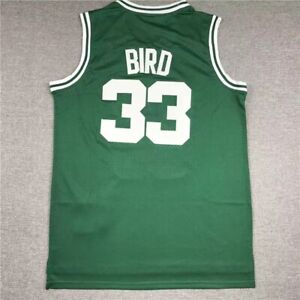 Throwback Boston Mens #33 Larry Bird Basketball Jersey Retro Jersey Stitched