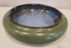 Fulper Pottery Low Bowl #17SP Blue of the Sky Flambe & Mirror Green(?) 2.5