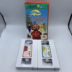 Teletubbies Merry Christmas (VHS 1999 2-Tape Set In Clamshell Case) PBS KIDS