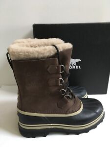 SOREL Caribou Size 10 Bruno Waterproof -40 Degree Mens Snow Boots NM1000-238 NEW