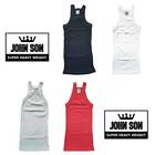 Men's G-unit Ribbed Tank Top [JOHN SON] Wife Beater 100% Cotton Heavy Weight