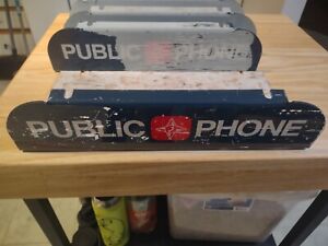 VINTAGE 90s PAY PHONE BOOTH FRONT/INSIDE LIGHT COVE NOS