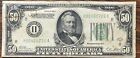1928 A Fifty Dollar Bill $50 Federal Reserve Note “REDEEMABLE IN GOLD” #75772