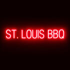 SpellBrite ST. LOUIS BBQ Sign | Neon Sign Look, LED Light | 41.1