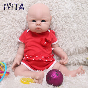 IVITA 19'' Silicone Baby Doll Realistic Reborn Baby Girl Doll Cute Infant