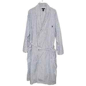 Polo Ralph Lauren L XL Mens Andrew Striped Robe Blue White 100% Cotton