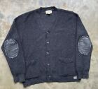 Denim & Supply Ralph Lauren Knit Cotton Cardigan Sweater XXL 2XL Black Chunky
