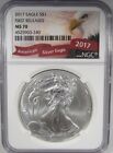 2017 Silver Eagle NGC MS70 Certified Coin AK65