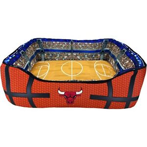 NBA Stadium Pet Pillow Bed for Dogs Sporty Basketball Dog Bed and Lounge Cushion