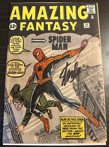 Amazing Fantasy #15 1962 1st Spider-Man! Apparent FR-GD(R) Signed by Stan Lee!