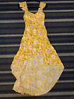 Yellow Floral Mermaid Maxi Dress With Built In Bra