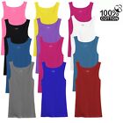 3-12Pack Mixed Colors Women 100% Cotton Basic Ribbed Tank Top Sleeveless Shirts
