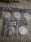 2021 American Silver Eagle ANACS MS70 5 Coin Set Emergency Production
