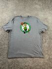 Boston Celtics Shirt Mens Extra Large Gray Green NBA Basketball Short Sleeve