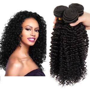 Jerry Curl Black Color 1B Brazilian 100 Human Virgin Hair Weave 1 or 3 Bundles