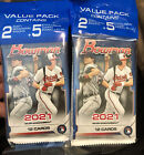 (Lot of 2) 2021 MLB Bowman Baseball Value Cello Pack + 5 Camo Parallel FAT PACKS