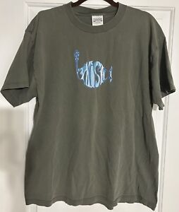 Vtg 90's Tulex Phish Band Concert Tee T-Shirt 1999 Green Gray XL - faded/worn