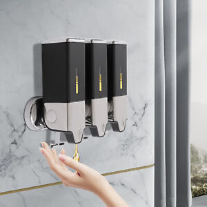Bathroom Shower Soap shampoo conditioner dispenser organizer 3 bottle wall mount