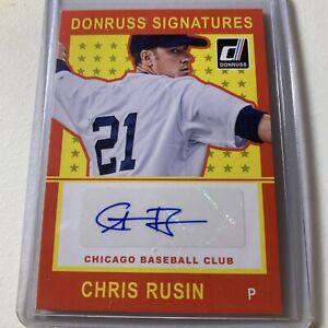 Chris Rusin Autographed Signed 2014 Donruss Signatures #19 Card MLB Chicago Cubs