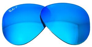 Ray Ban RB3025 RB3138 RB3030 Polarized Blue Mirror Replacement Lenses 58 mm