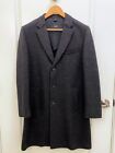 HUGO BOSS Wool Cashmere Long Coat Jacket Slim Fit Charcoal Gray - Men's 38R