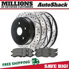 Front & Rear Drilled Slotted Brake Rotors Black & Pads for 2006-2018 Ram 1500 (For: Dodge Ram 1500)