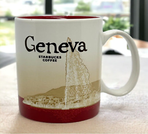 Starbucks Geneva Switzerland Global Icon Collection Ceramic Coffee Tea Mug 16 oz