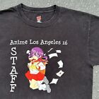 Anime Tee Los Angeles Expo Convention Promo Staff 2020 Faded Black Hanes  Size M