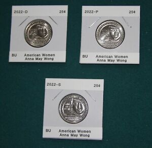 2022 PDS American Women Quarter Program-Anna May Wong Set of 3 SOLD OUT AT MINT